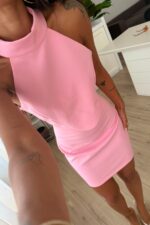 Arel Crop Etek Takım Pembe - Görsel 4