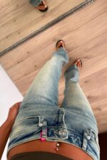 Düşük Bel Flare 90’s Eskitme Jean - Görsel 5