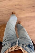 Vera Beli örgü Detaylı Eskitme Jean - Görsel 2